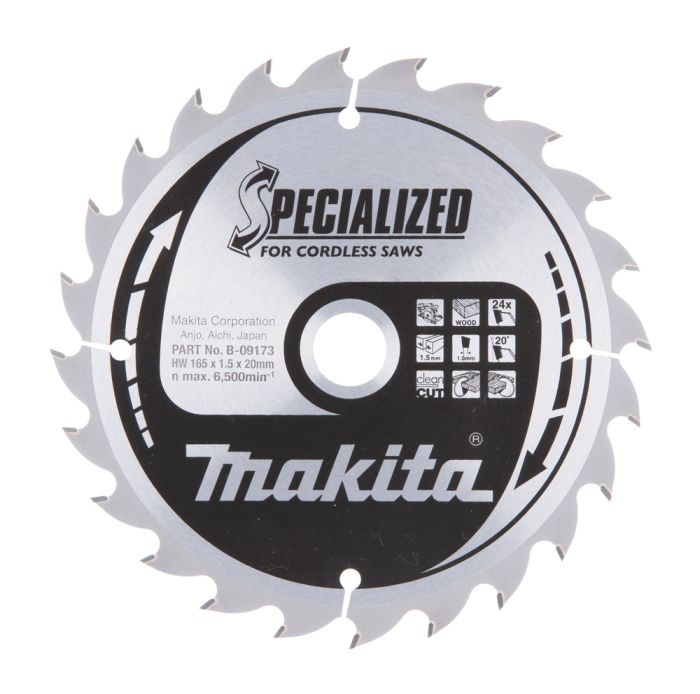 Sagblad for tre Makita; 165x1,5x20,0 mm; Z24; 20°