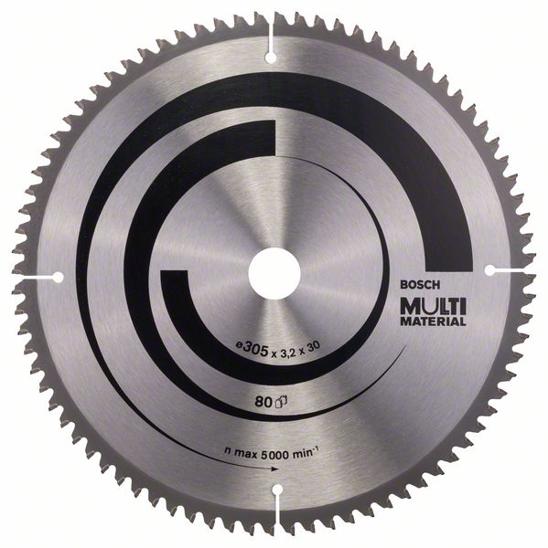 Sagblad for tre Bosch MULTI MATERIAL; 305x3,2x30,0 mm; Z80; -5°