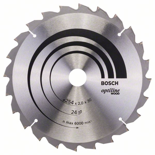 Sagblad for tre Bosch SPEEDLINE WOOD; 254x2x30,0 mm; Z24; 15°