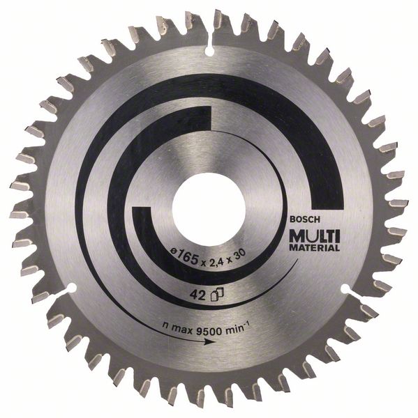 Sagblad for tre Bosch MULTI MATERIAL; 165x2,4x30,0 mm; Z42; -5°