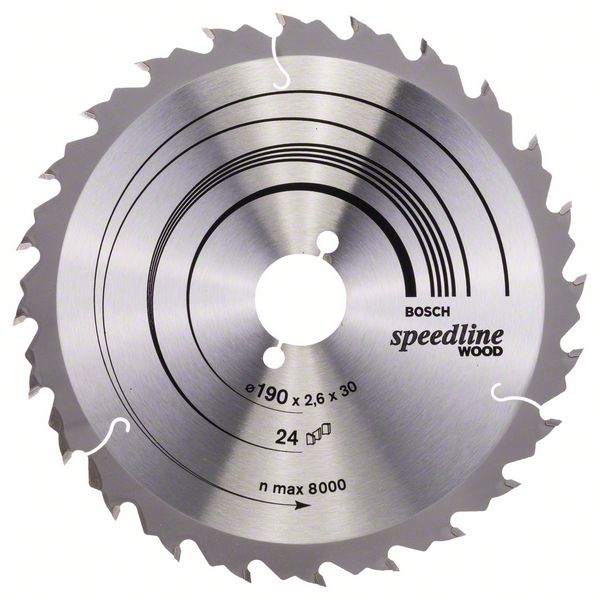 Sagblad for tre Bosch SPEEDLINE WOOD; 190x2,6x30,0 mm; Z24; 15°