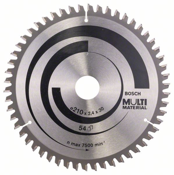 Sagblad for tre Bosch MULTI MATERIAL; 210x2,4x30,0 mm; Z54; -5°