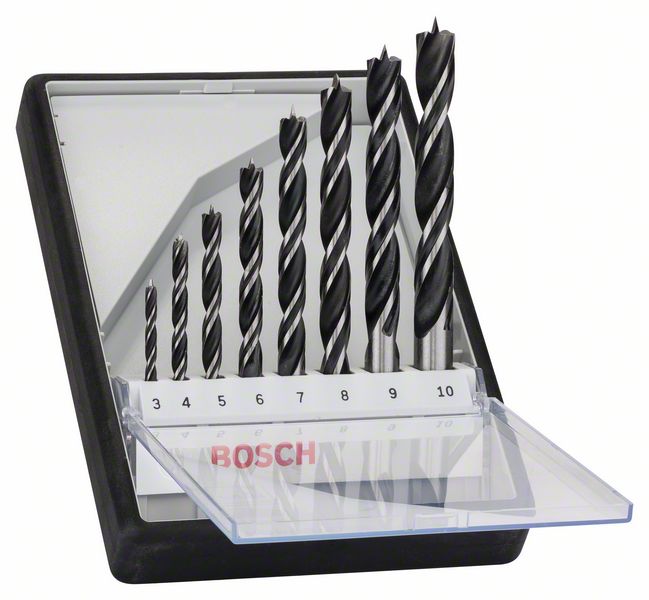 Borsett for tre Bosch; 3-10 mm; 8 stk