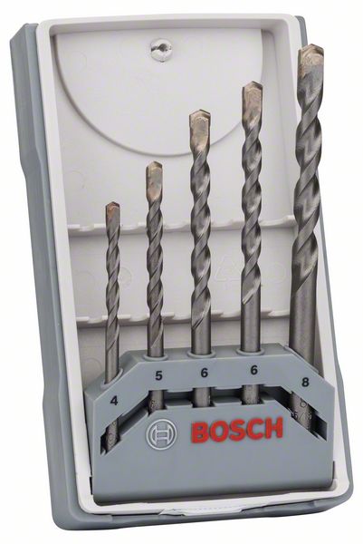 Borsett for betong Bosch Silver Percussion; 4-8 mm; 5 stk