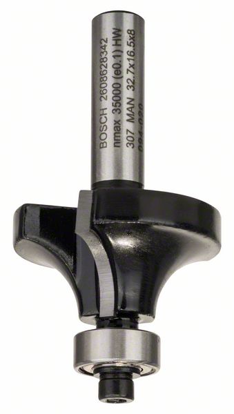 Avrundingsfres Bosch 10/16,5/57 mm med kulelager