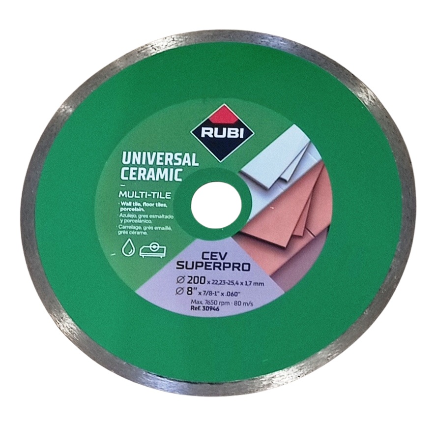 Diamantskive for våtkapping Rubi CEV 200 SUPERPRO; 200; 25,4 