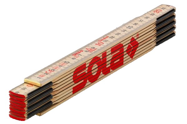 Tre sammenleggbar linjal Sola H 2/10; 2 m