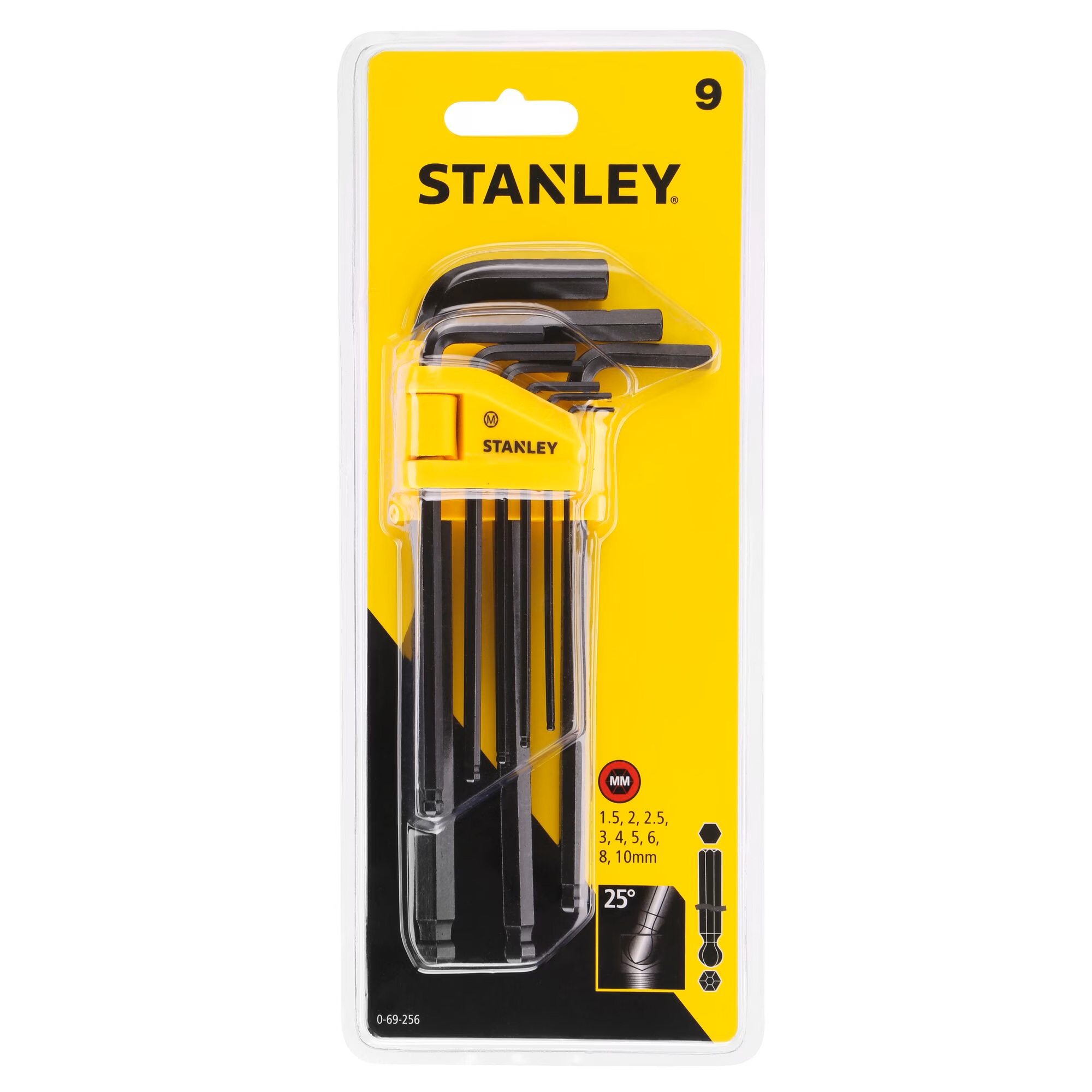 Unbrakonøkler Stanley 0-69-256; 9 stk
