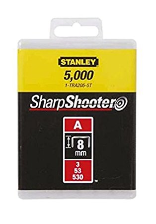 Stifter Stanley Light Duty; 8 mm; 5000 stk; type A; galvanisert