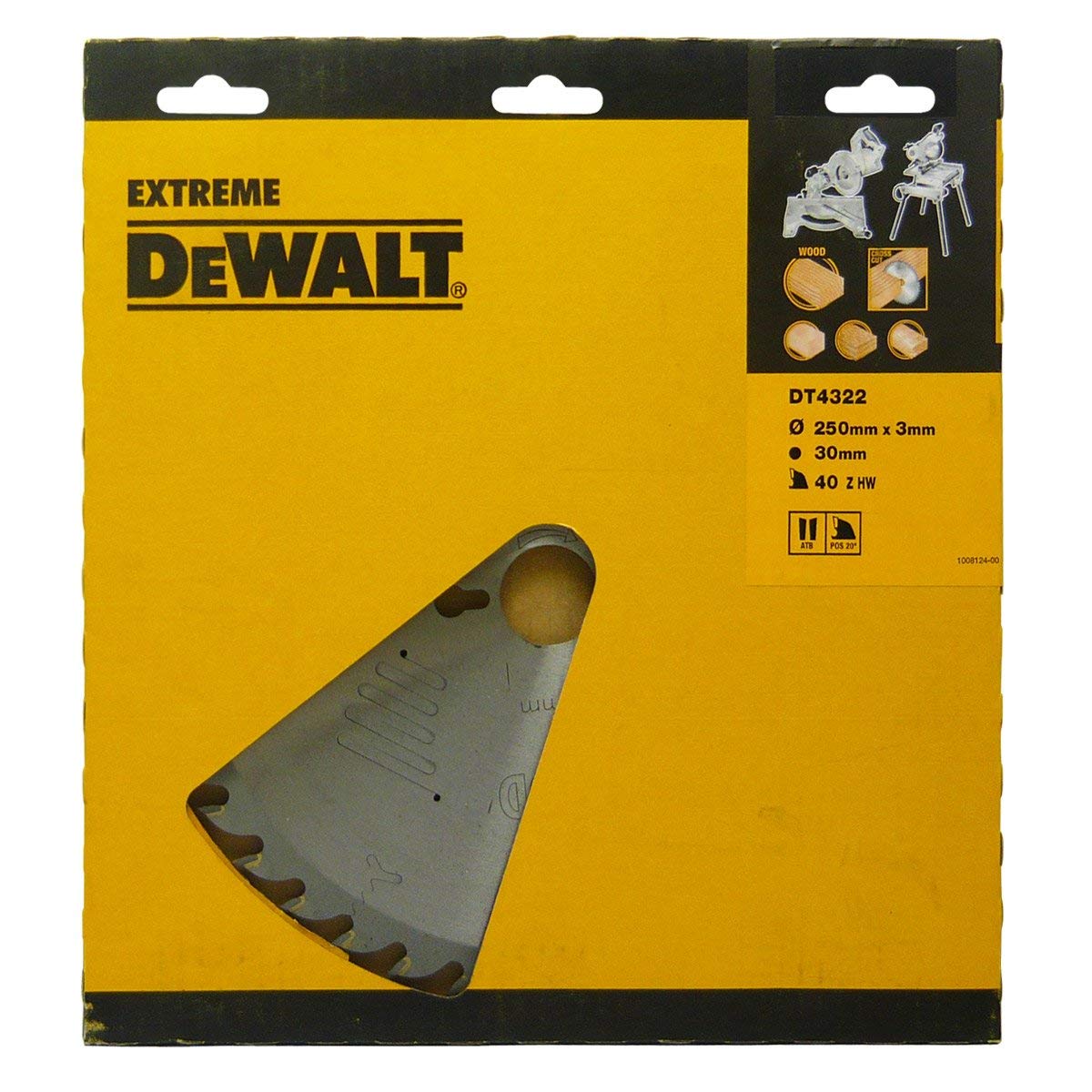 Sagblad for tre DeWalt; 250x3x30,0 mm; Z40; 10°
