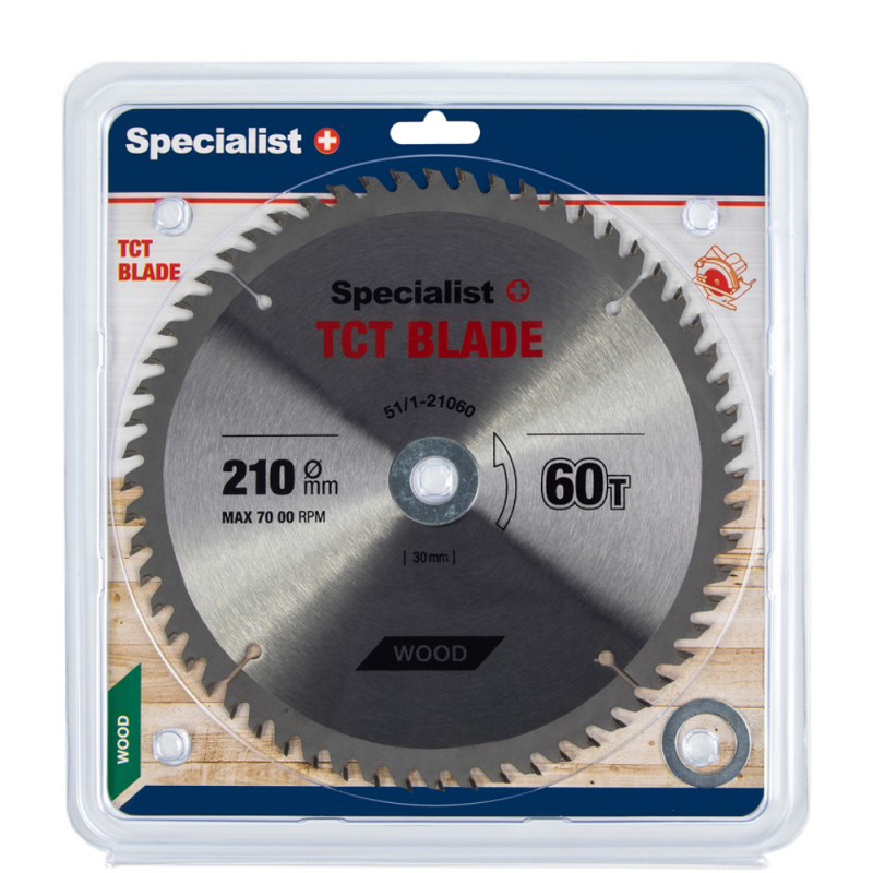 Sagblad for tre Specialist Wood; 210x1,4x30/20/16 mm; Z60