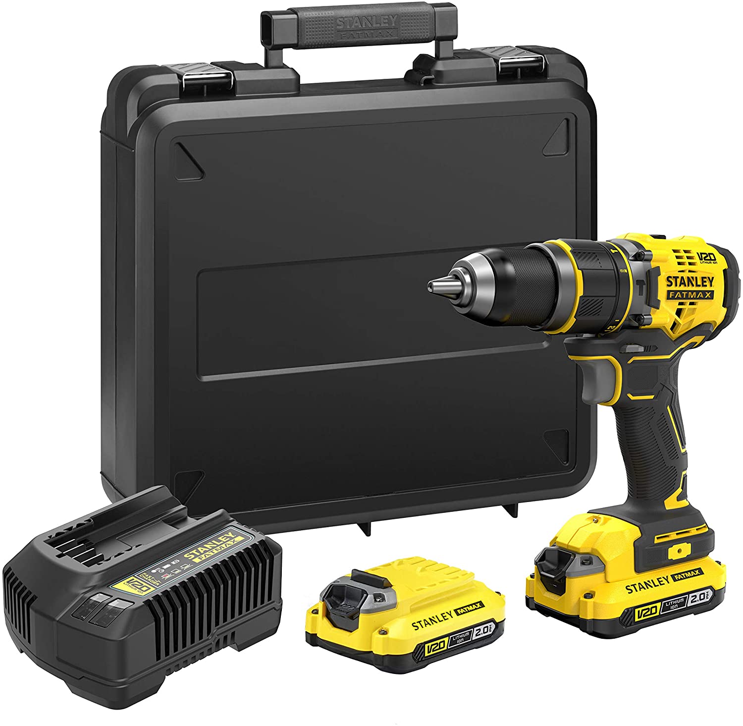 Slagskrutrekker / bor Stanley SFMCD721D2K-QW; 18 V; 2x2,0 Ah batt.