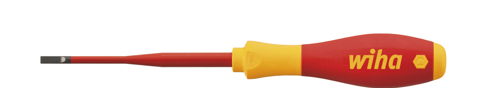 Flat skrutrekker Wiha SoftFinish SlimFix VDE; SL3,5; 100 mm