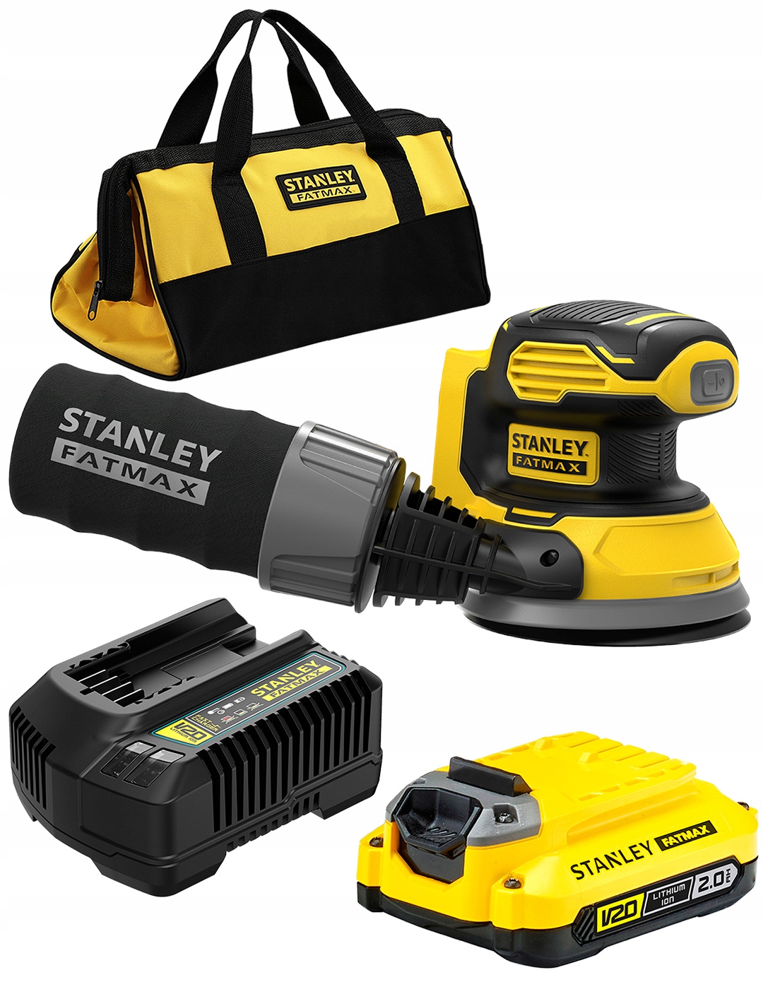 Eksentersliper Stanley SFMCW220D1S-QW; 18 V; 1x2,0 Ah batt.