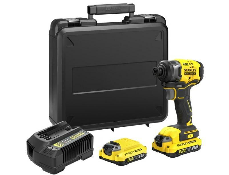 Slagskrutrekker Stanley SFMCF810D2K-QW; 18 V; 2x2,0 Ah batt.