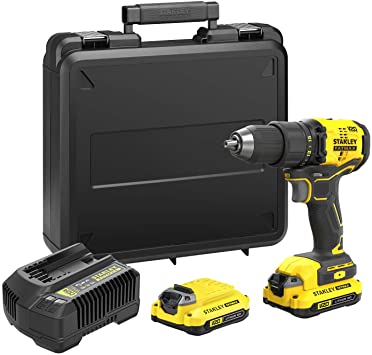 Skrutrekker/bor Stanley SFMCD710D2K-QW; 18 V; 2x2 Ah batt.