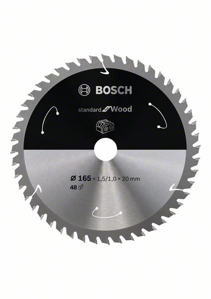 Sagblad for tre Bosch Standard for Wood 2608837687; 165 mm