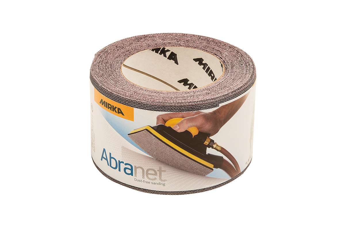 Nettmønstret slipepapir rull Mirka Abranet 545BI001153R; 75x10 m; P150