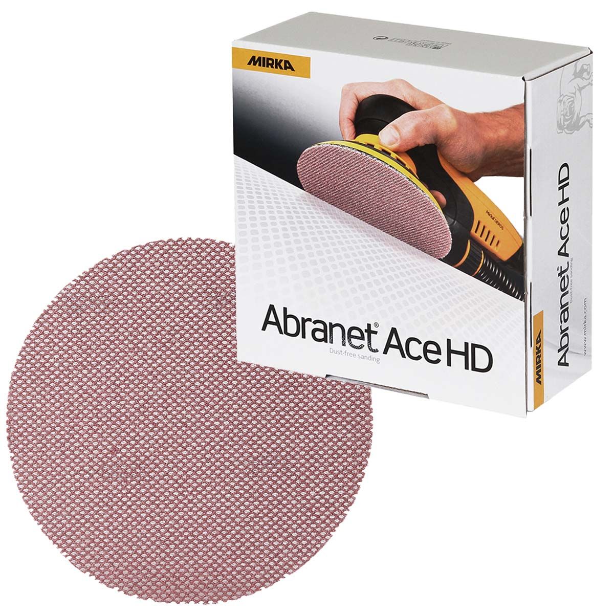 Nettmønstret slipepapir Mirka Abranet Ace HD AH24100540; 150 mm; P40; 5 stk