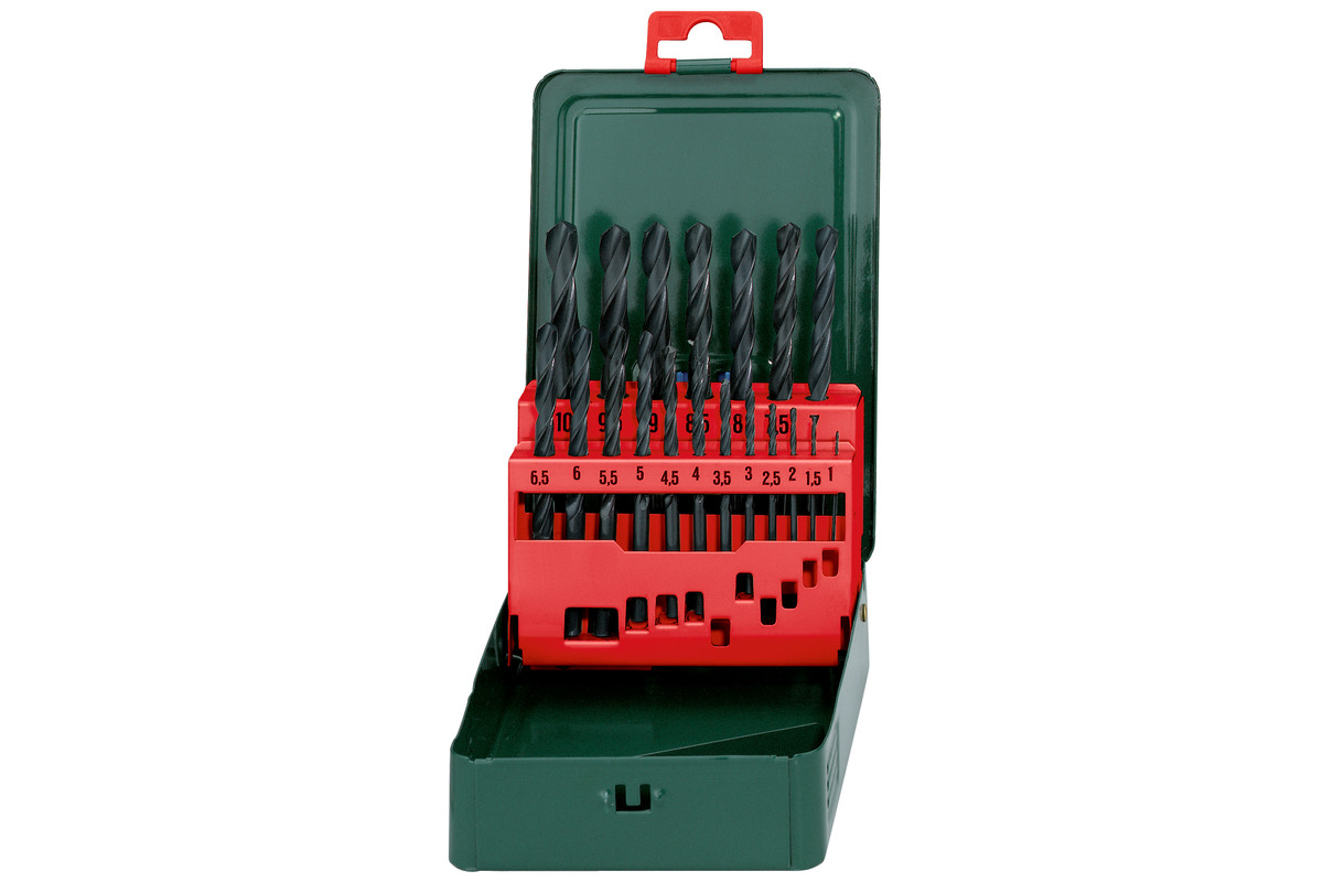 Metallborsett Metabo HSS-R; 1-10 mm; 19 stk
