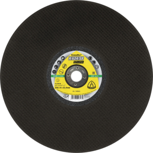 Abrasiv kappeskive Klingspor A 624 SX Supra; 356x4 mm; 10 stk