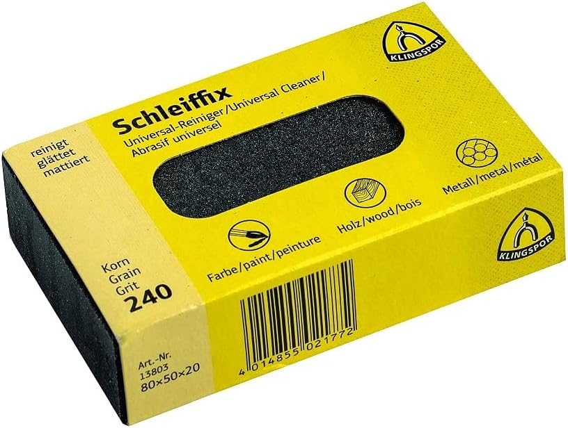 Poleringssvamp Klingspor 13803; 80x50x20 mm; G240; 18 stk
