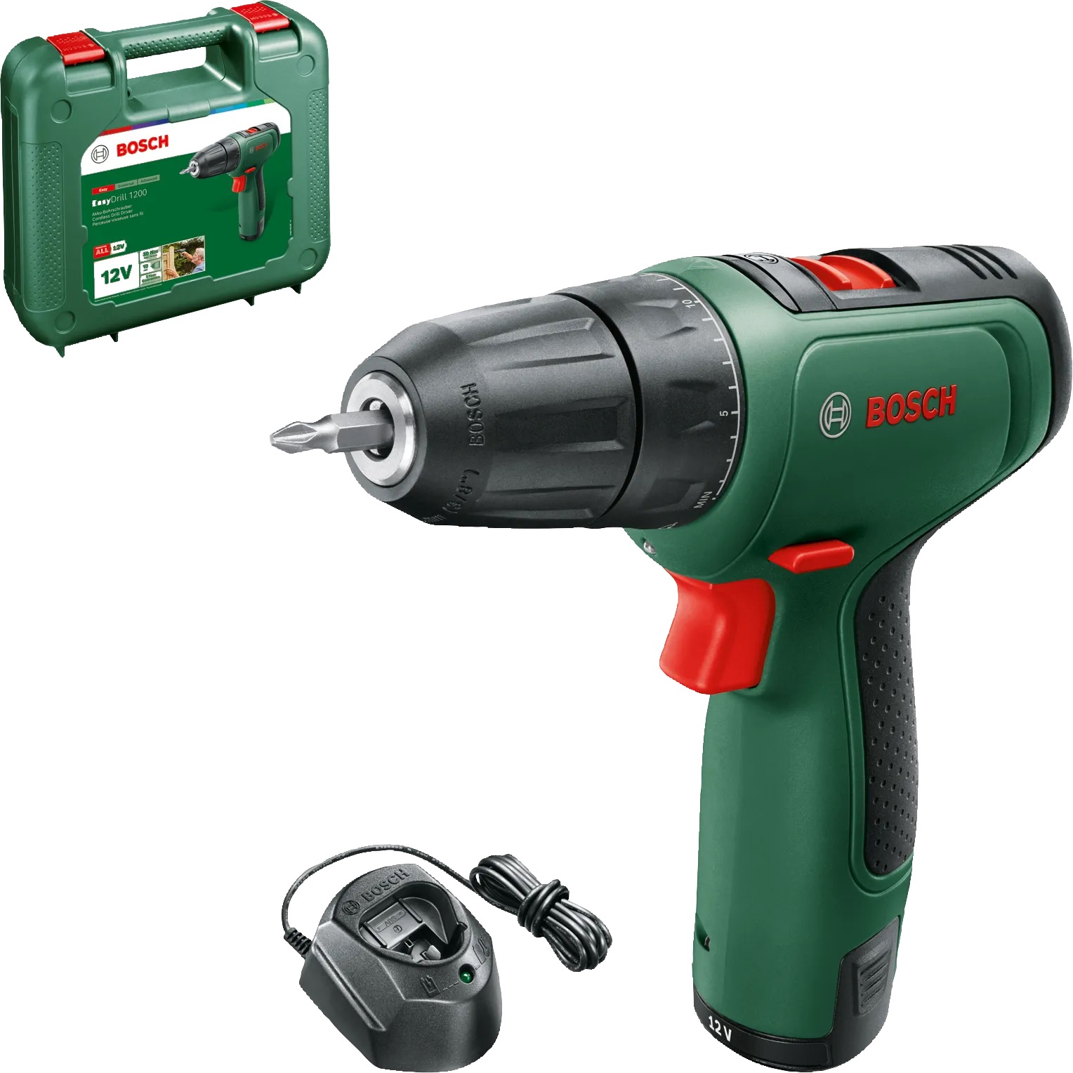 Skrutrekker/bor Bosch EasyDrill 1200; 12 V; 1,5 Ah batt.