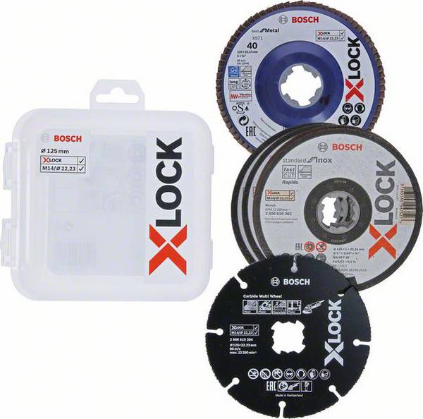 Kappeskive Bosch X-LOCK Starter Kit; 125 mm; 5 stk