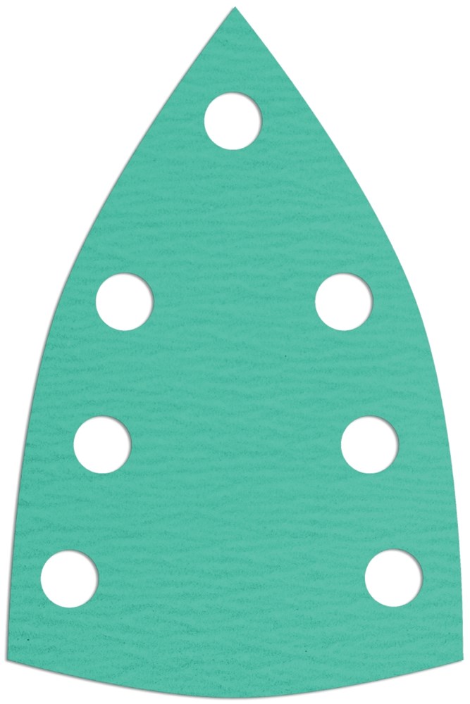Sandpapir til deltaslipere Klingspor PS 77 CK T-ACT; GLS24; 98x148 mm; G120; 100 stk