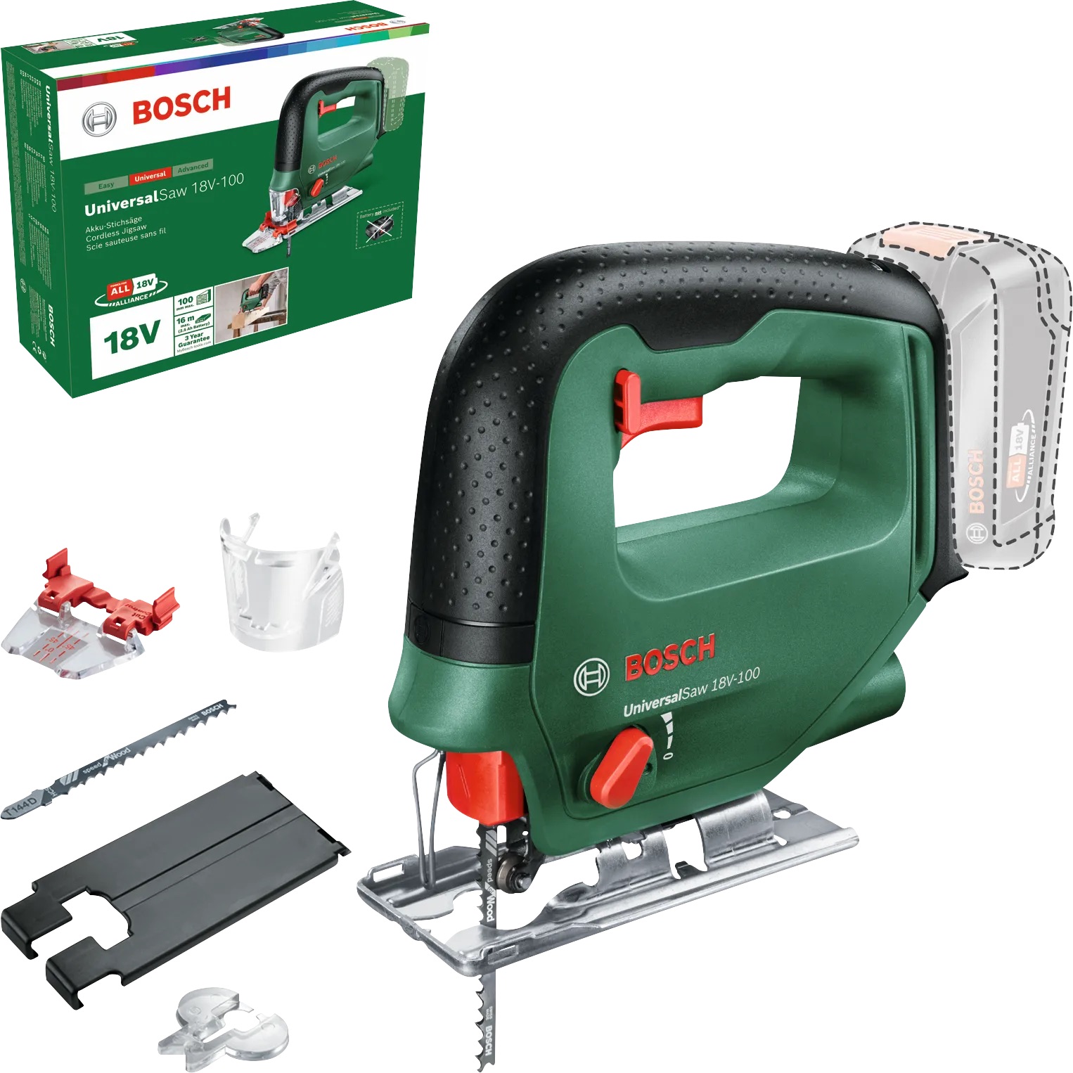 Batteridrevet stikksag Bosch UniversalSaw 18 solo; 18 V (uten batteri og lader)