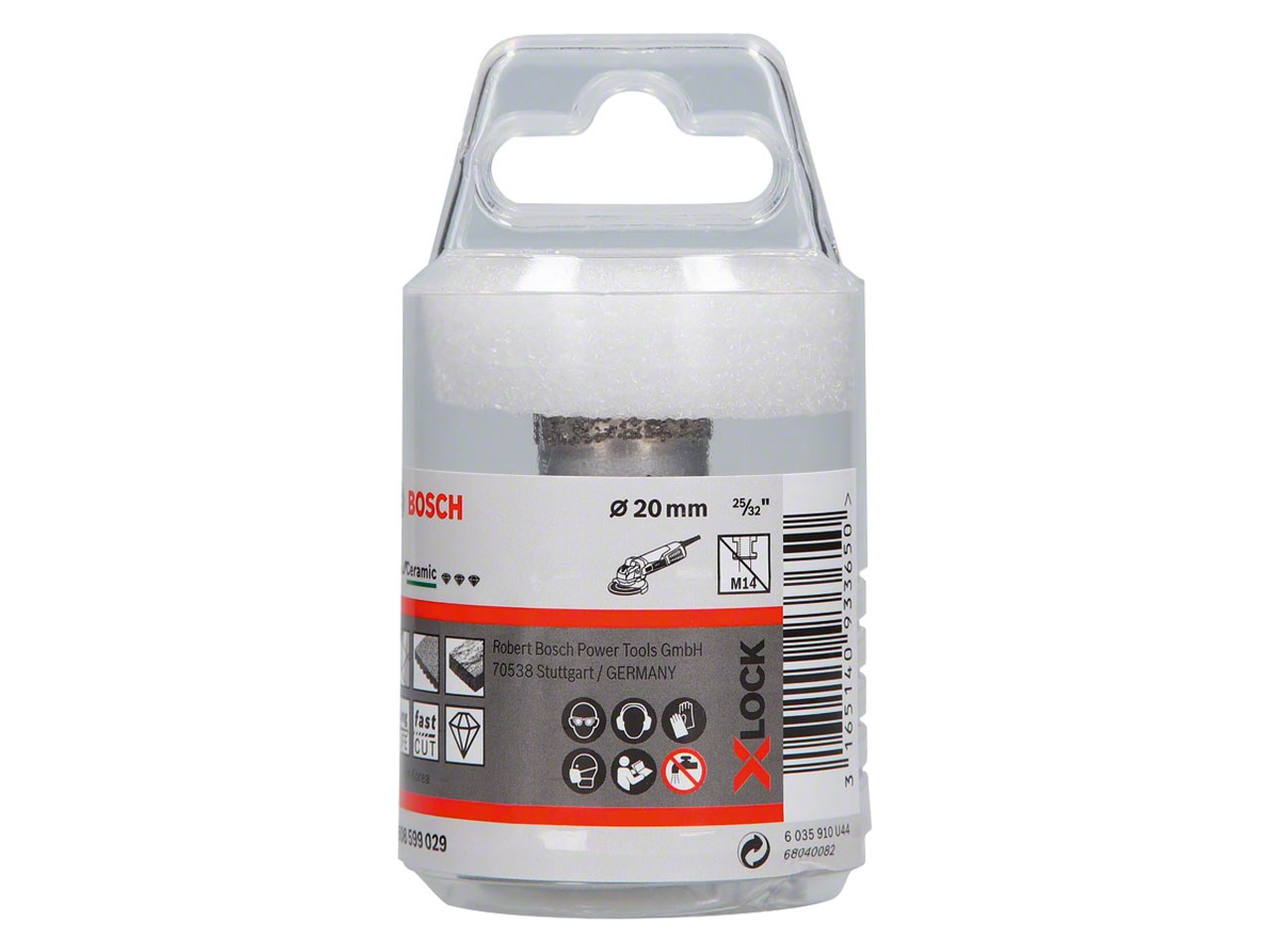 Diamantborekrone for tørrboring Bosch X-LOCK Ceramic Dry Speed; 20x35 mm