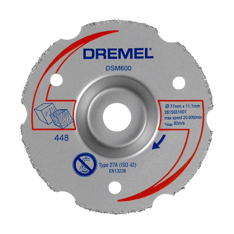 Universalkappskive i hardmetall for planskjæring Dremel 2615S600JB; 77 mm