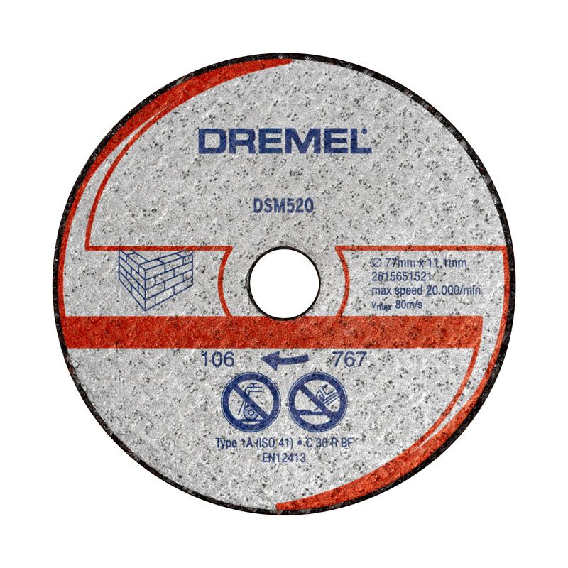 Kappeskive for murstein Dremel 2615S520JB; 77 mm