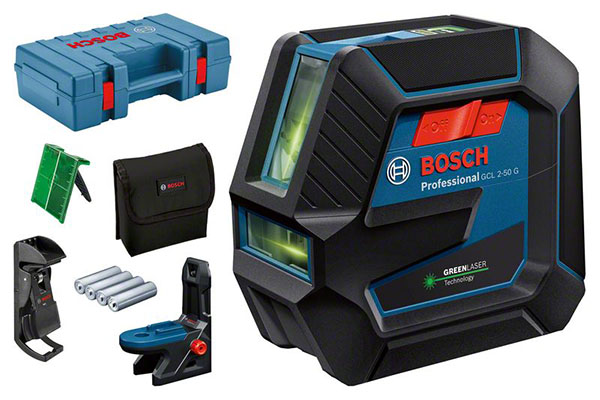 Linjelaser Bosch GCL 2-50 G + tilbehør