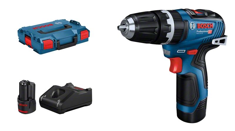 Slagskrutrekker / bor Bosch GSB 12V-35; 12 V; 2x3,0 Ah batt.