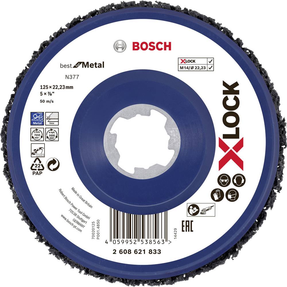 Slipeduk Bosch X-LOCK N377 Metal; 125 mm