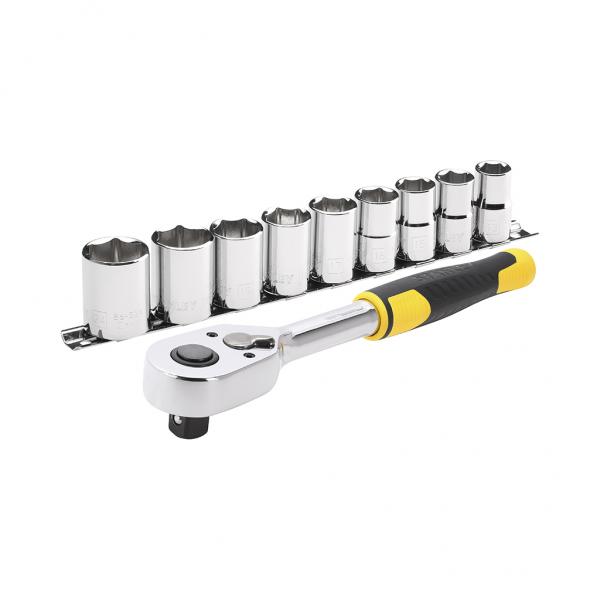 Hylsenøkkelsett Stanley STMT82671-0; 1/2''; 9 stk