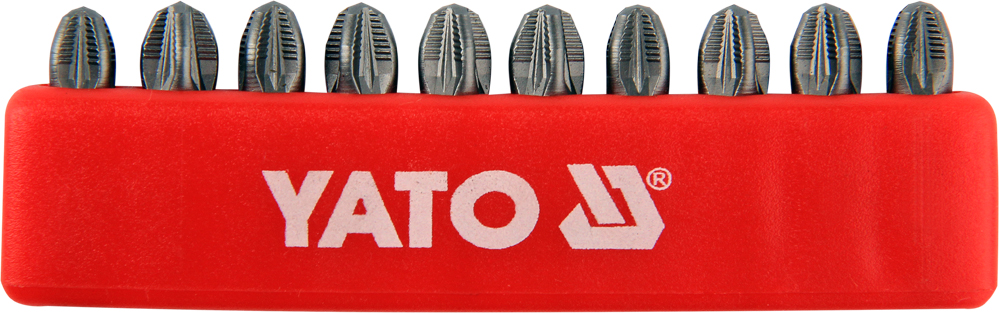 Skrutrekkersett Yato YT-0472; PZ3; 25mm; 10 stk