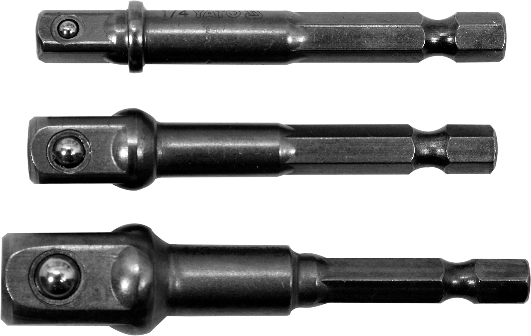 Adaptersett Yato YT-04685; HEX 1/4'', 3/8'', 1/2''