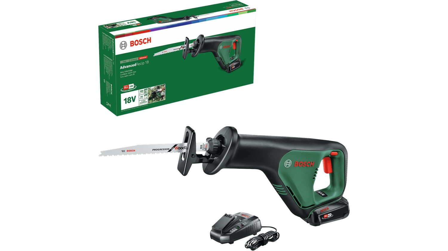 Batteridrevet tigersag Bosch Advanced Grind 18; 18 V; 1x2,5 Ah batt.