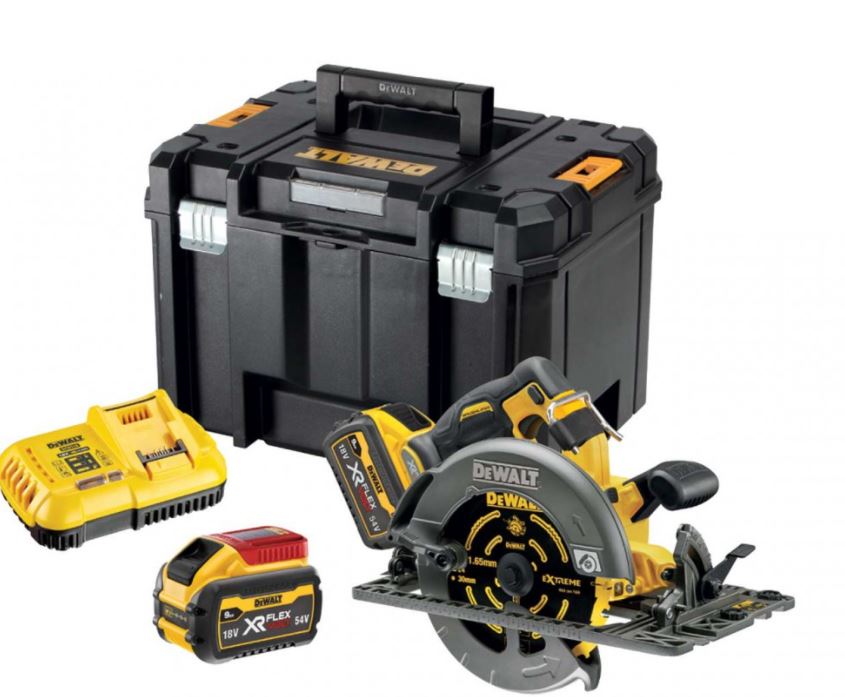 Batteridrevet sirkelsag DeWalt DCS579X2-QW; 54 V; 2x9,0 Ah batt.