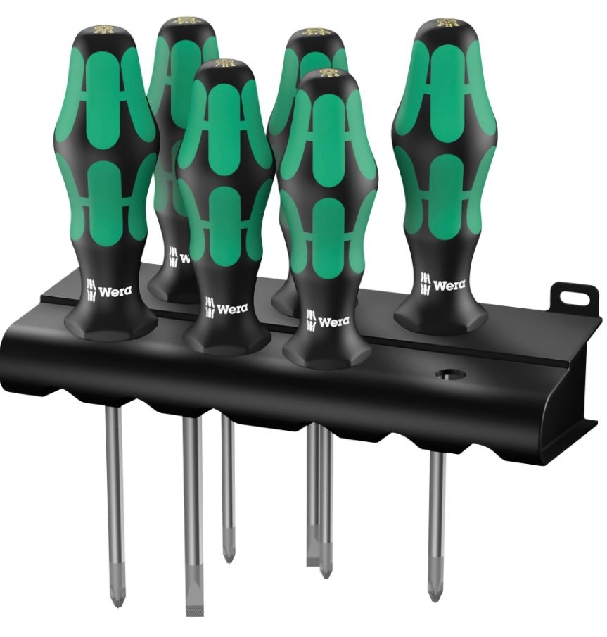 Skrutrekkersett Wera Kraftform Plus Lasertip; 6 stk