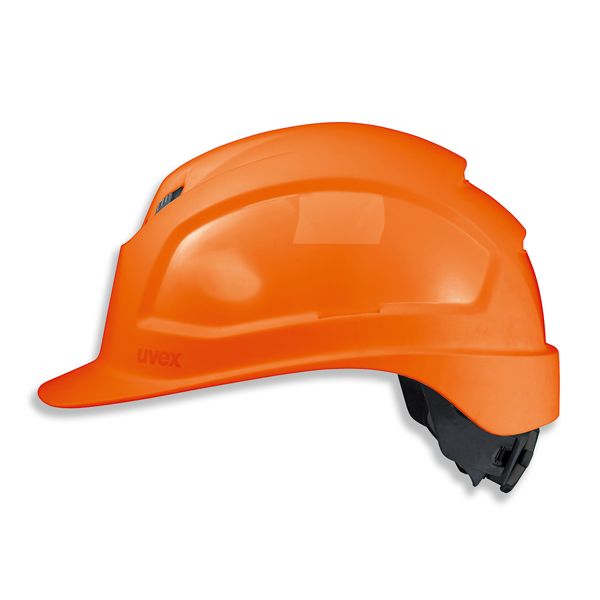 Vernehjelm Uvex Pheos IES; 51-61 cm; oransje; adapter for briller