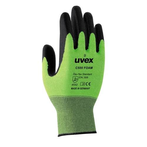 Hansker Uvex C500; C/5; 9 størrelse; grønn