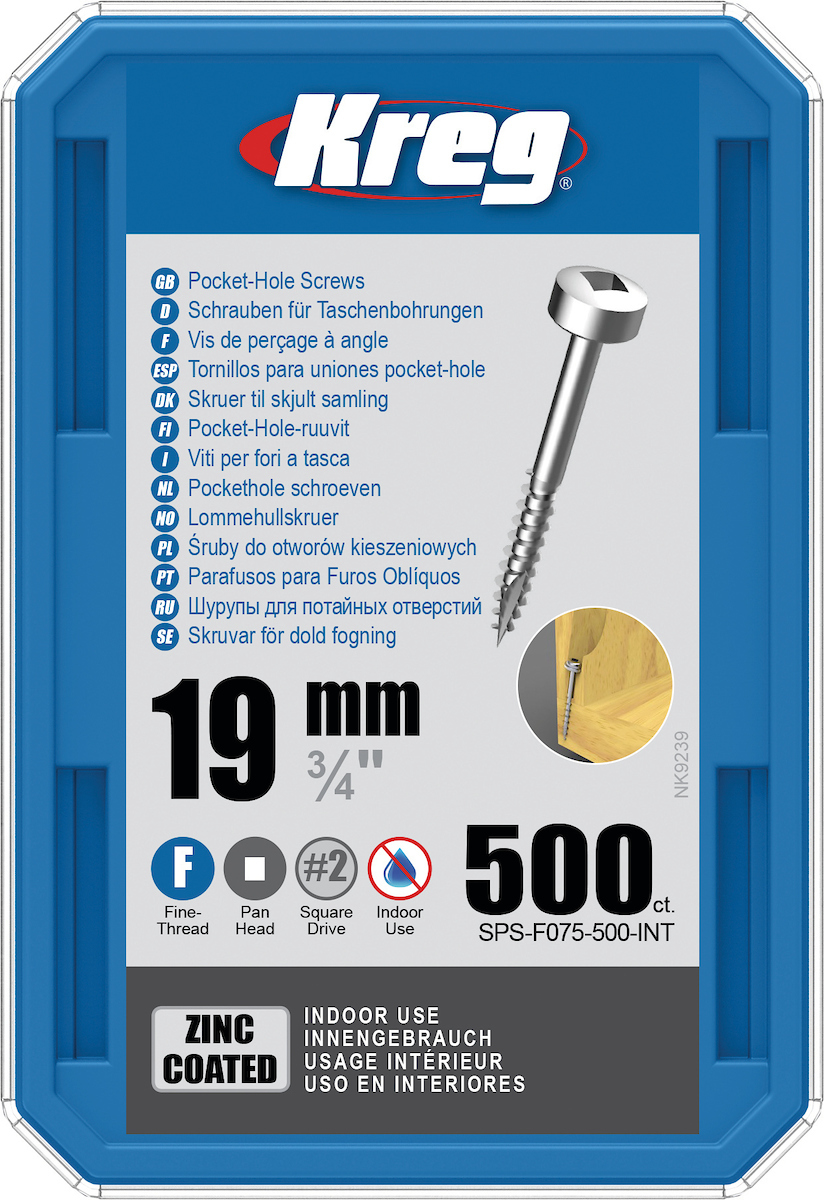 Treskru Kreg SPS-F075; 3/4''; 19 mm; 500 stk