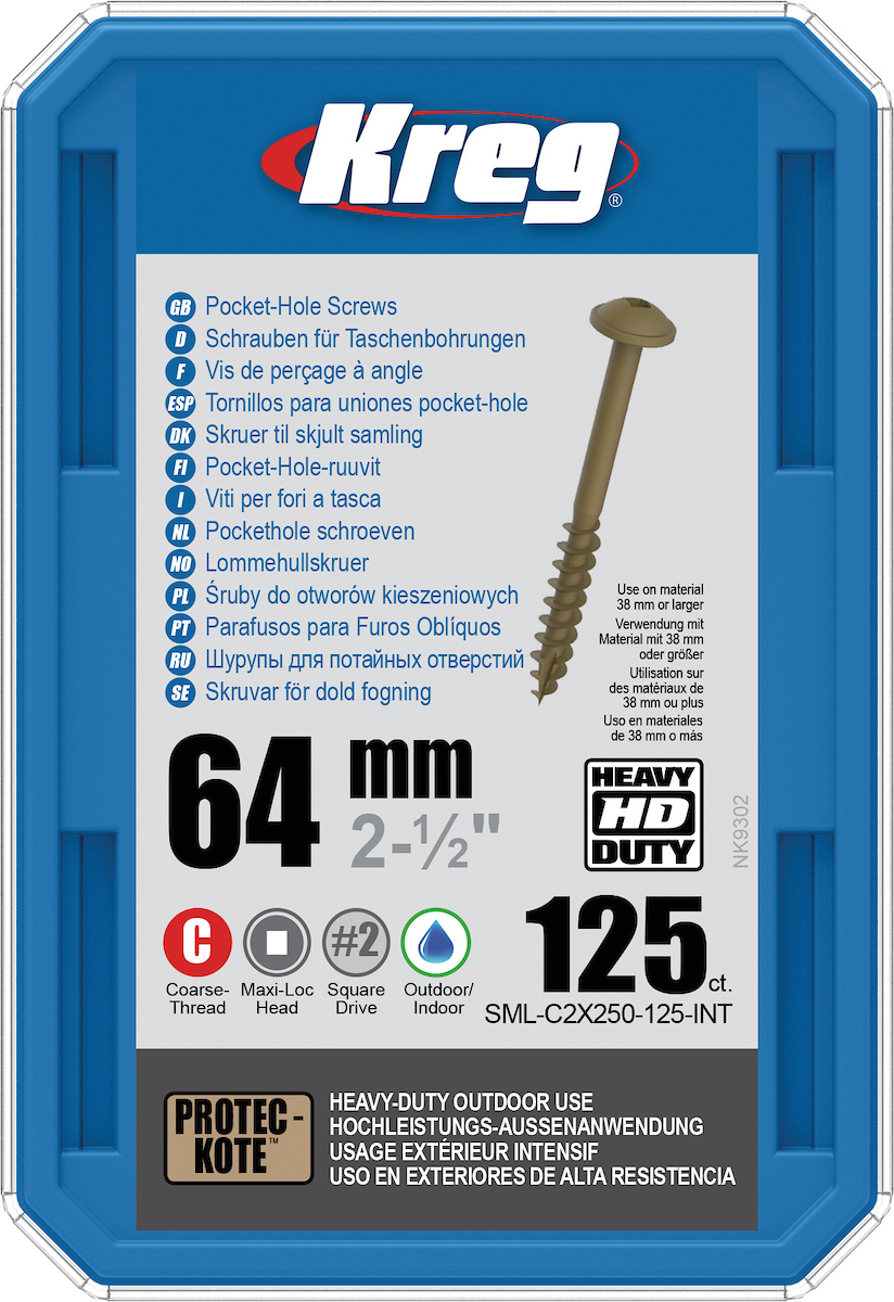 Treskru Kreg SML-C2X250; Maxi-Loc; 2,50''; 64 mm; 125 stk