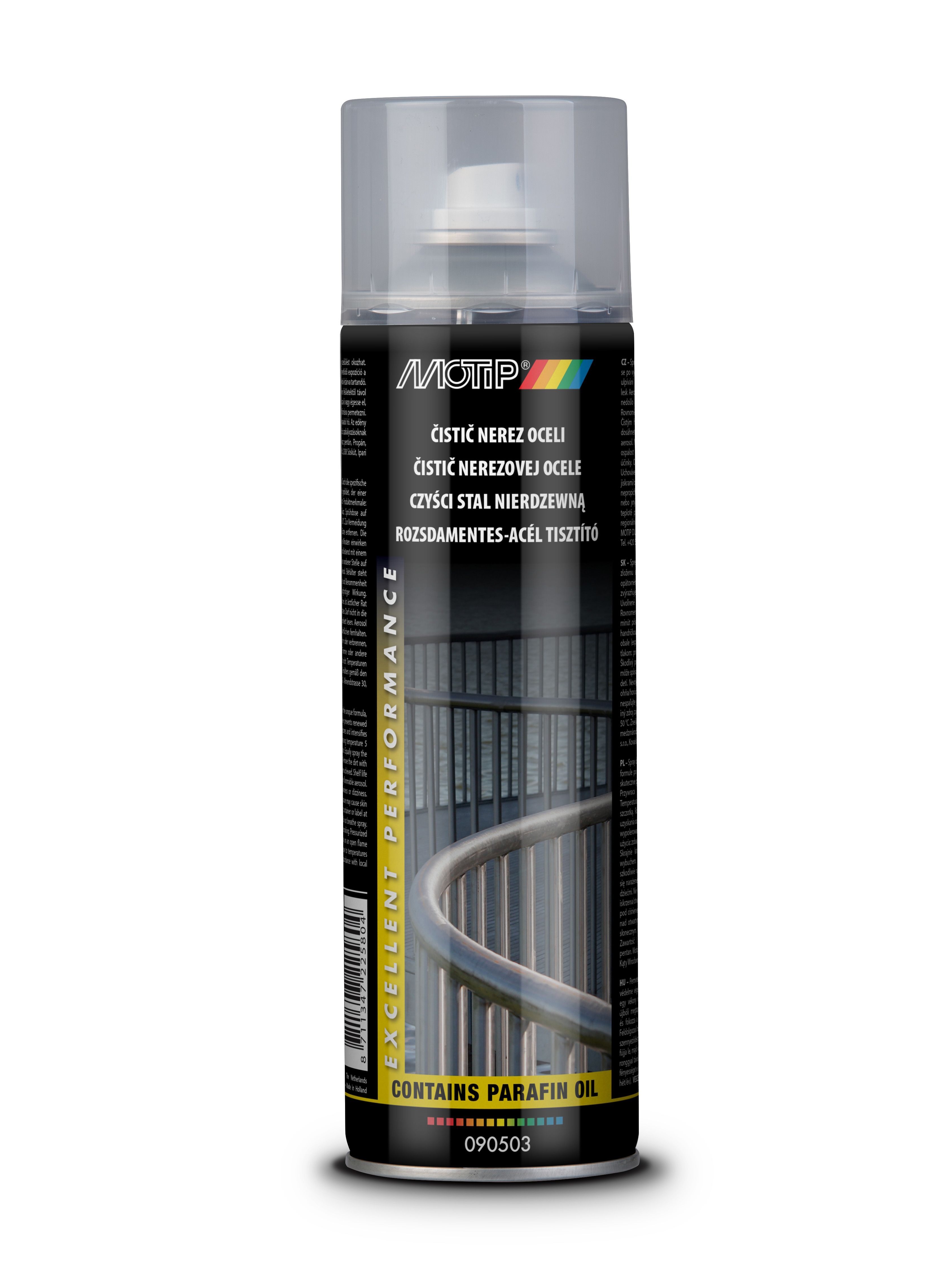Rengjøringsmiddel Motip STAINLESS STEEL CLEANER; 500 ml