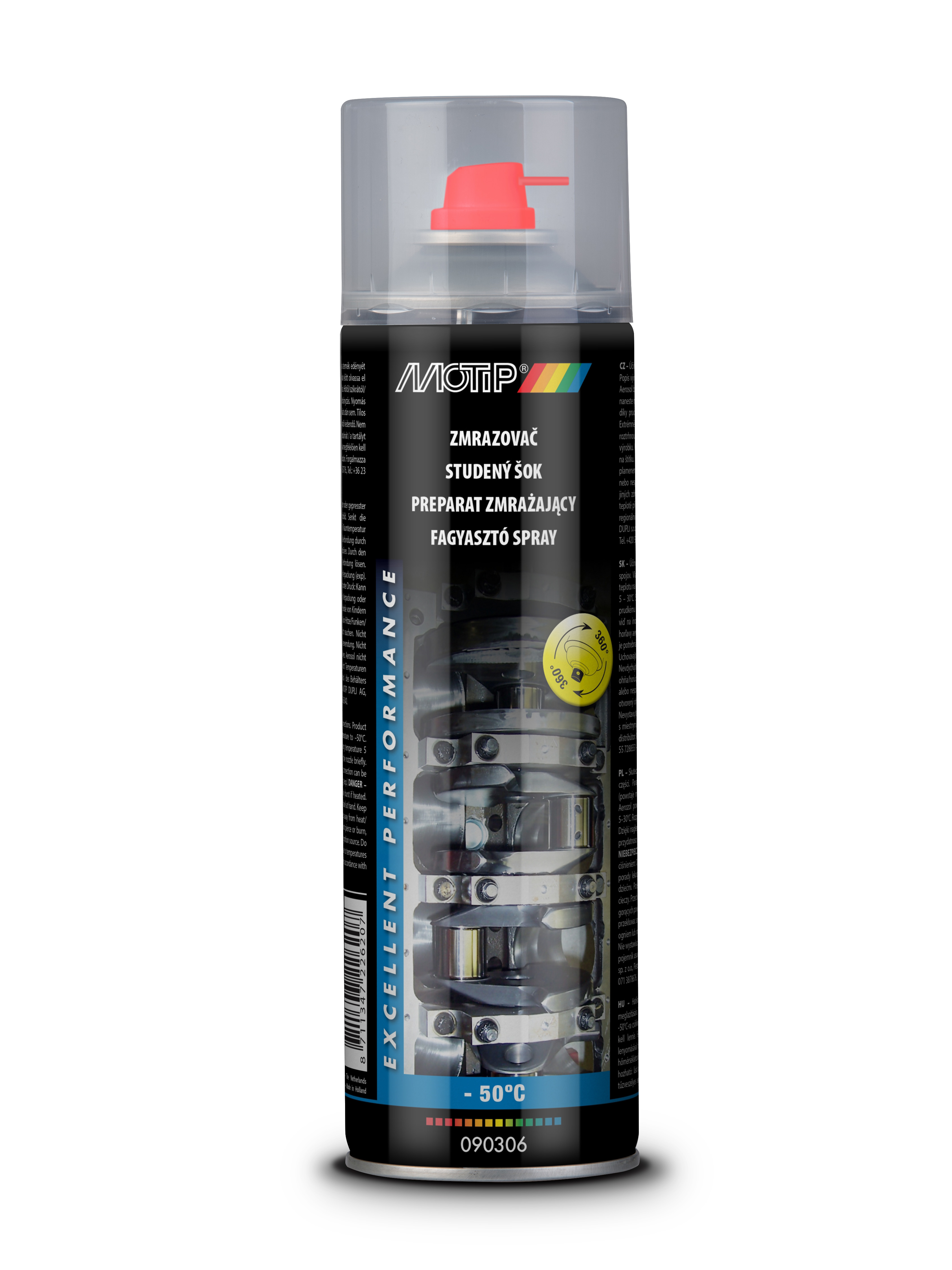 Aerosolspray Motip FREEZER; 0-50° C; 500 ml