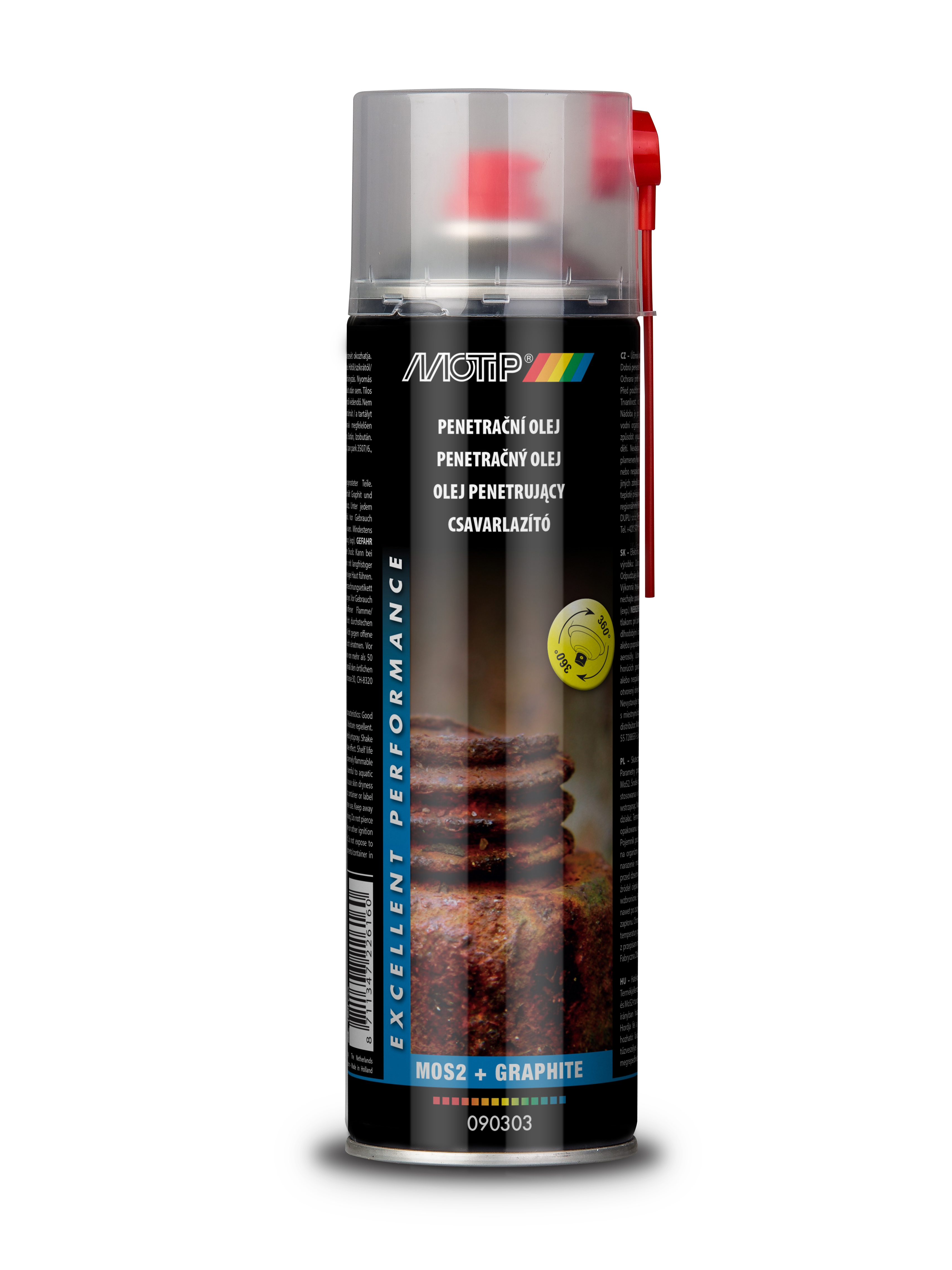 Hurtigløser Motip PENETRATING OIL + MoS2; 500ml