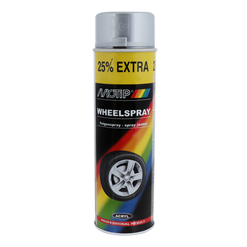 Maling Motip WHEEL SPRAY; 500 ml; sølv
